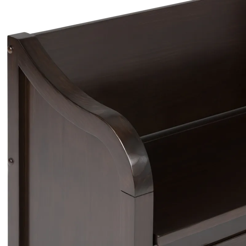 Connaught - Entryway Storage Bench - Dark Chestnut Brown
