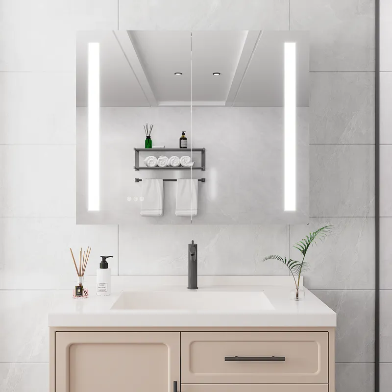 36 x 30\" Medicine Cabinet With LED Vanity Mirror, Anti-Fog, Dimmable, Recessed Or Surface Mount, Al