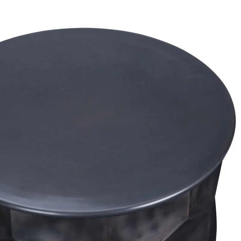 Whitney - Metal Storage Side Table - Antique Bronze