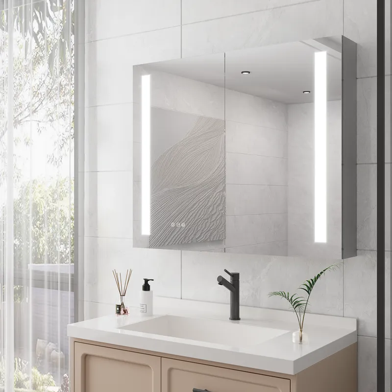 36 x 30\" Medicine Cabinet With LED Vanity Mirror, Anti-Fog, Dimmable, Recessed Or Surface Mount, Al