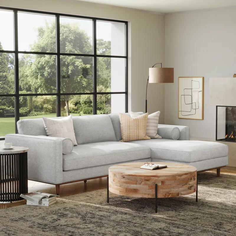 Morrison - Right Sectional Sofa - Mist Grey