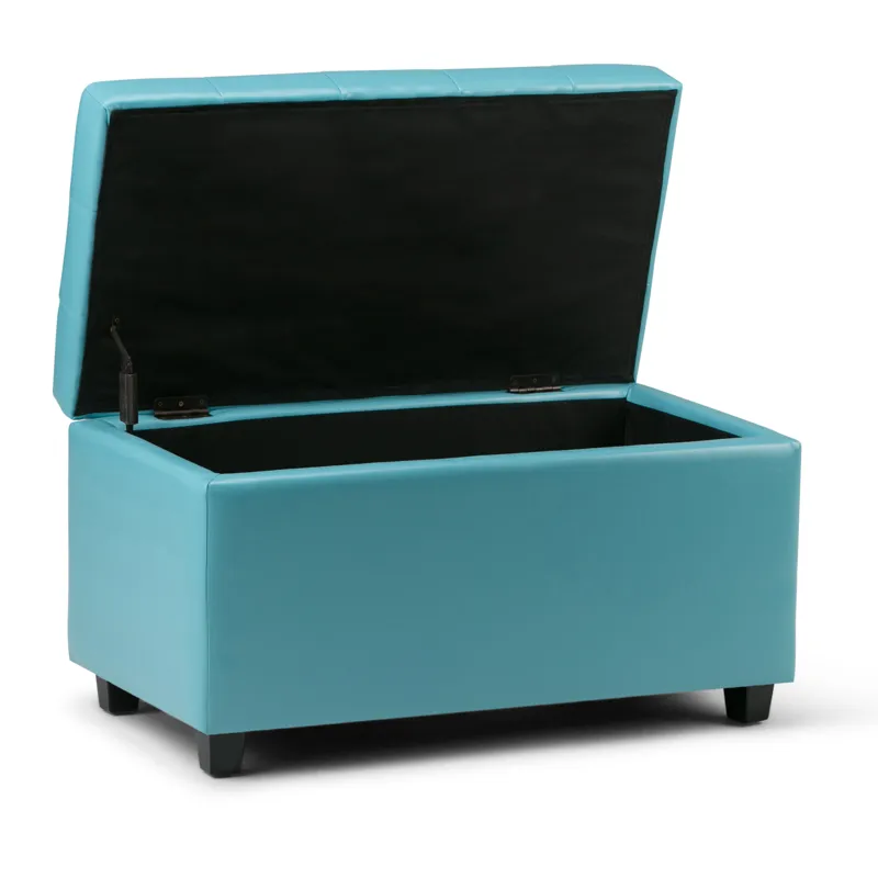 Cosmopolitan - Storage Ottoman - Soft Blue