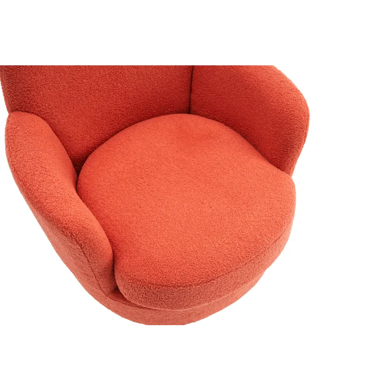 Teddy Swivel Barrel Chair, Swivel Accent Chairs Armchair For Living Room, Reading Chairs For Bedroom