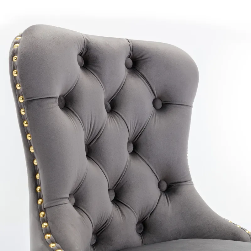 Thick Golden Swivel Velvet Barstools Adjusatble Seat Height From 25-33\", Modern Upholstered Bar Sto