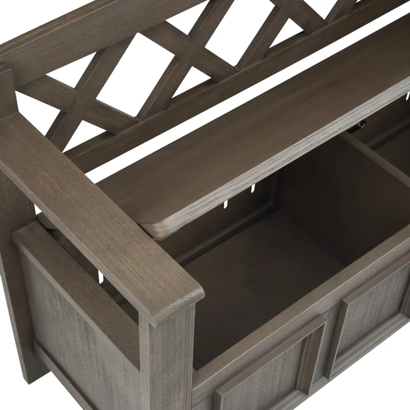 Amherst - Entryway Storage Bench - Farmhouse Grey