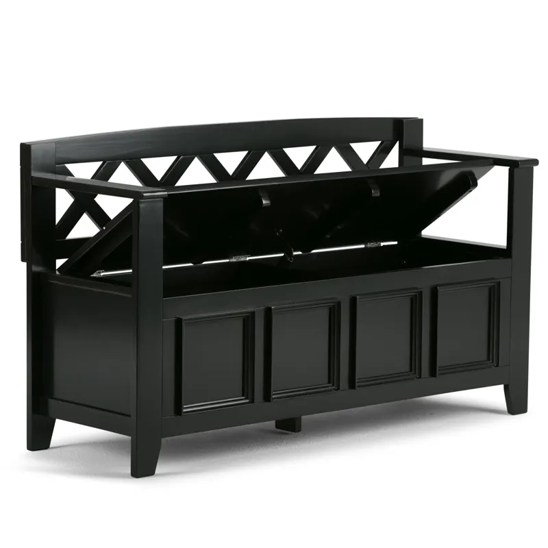 Amherst - Entryway Storage Bench - Black