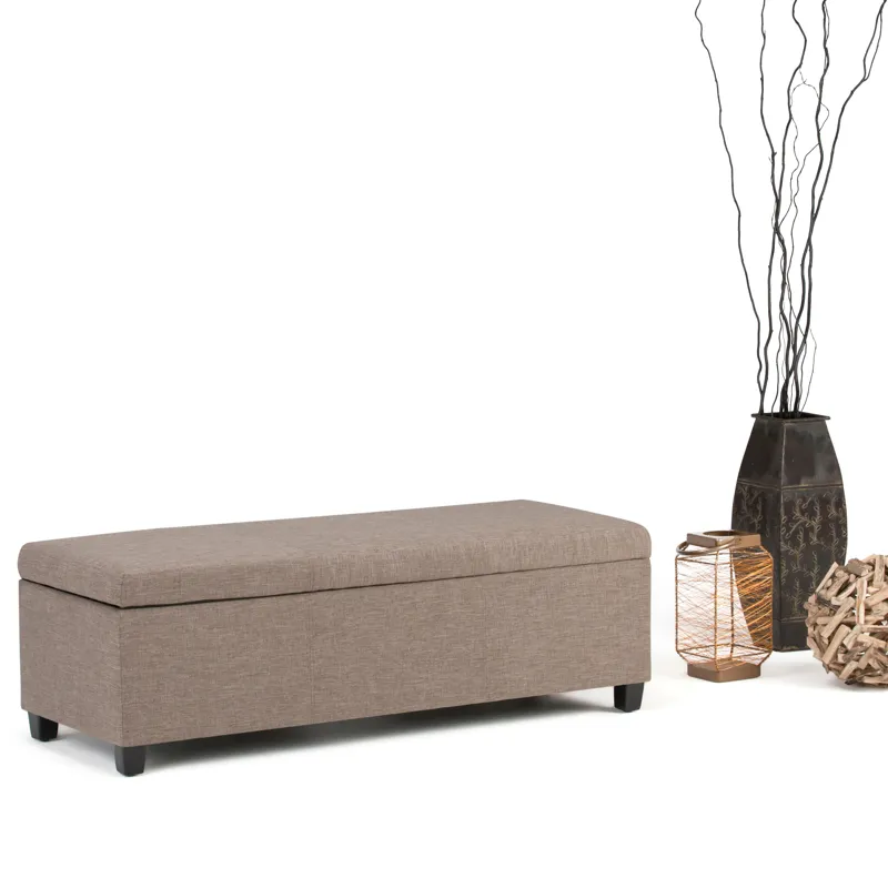 Avalon - Storage Ottoman Bench - Fawn Brown