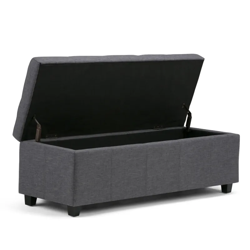 Castleford - Storage Ottoman - Slate Grey