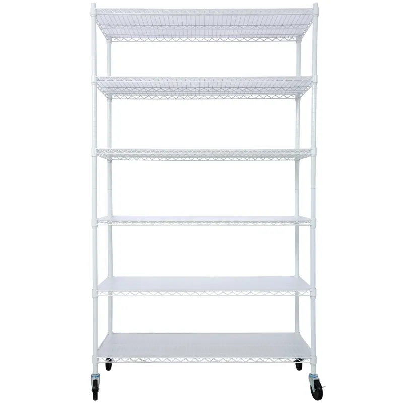 20\" 6 Tier 6000Lbs Capacity Nsf Metal Shelf Wire Shelving Unit, Heavy Duty Adjustable Storage Rack 