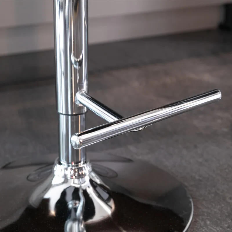 Swivel Velvet Barstools Adjusatble Seat Height From 25-33\", Modern Upholstered Chrome Base Bar Stoo