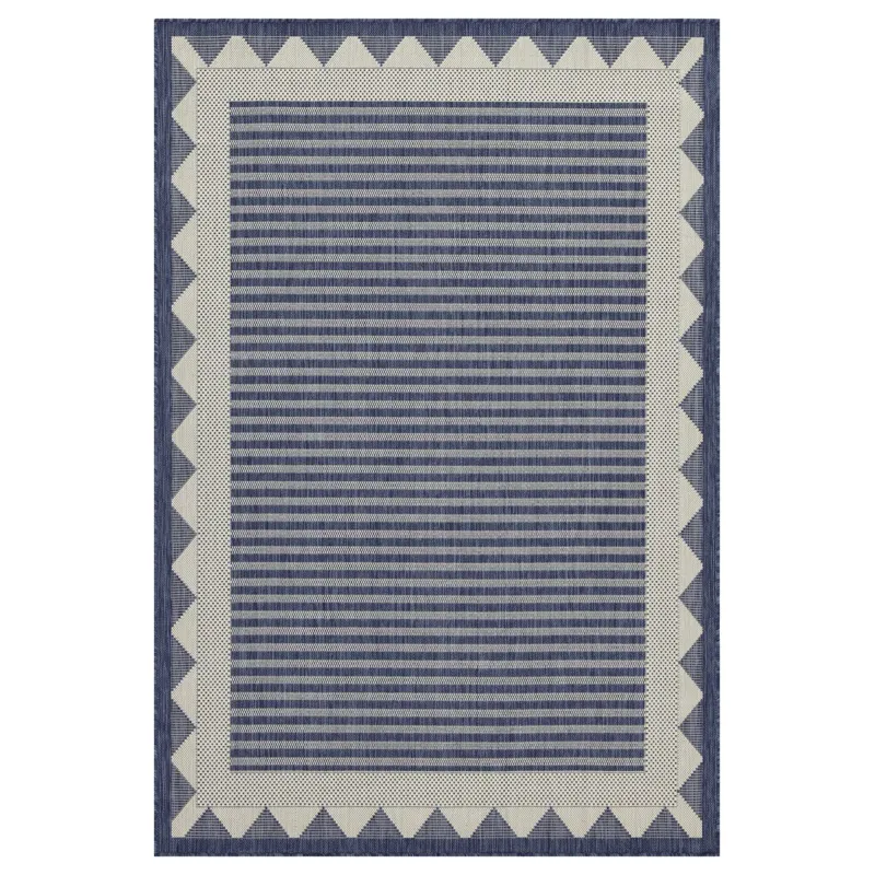 Sunshine - 2\'7\" X 7\'3\" Polypropylene, Indoor / Outdoor Area Rug - Blue