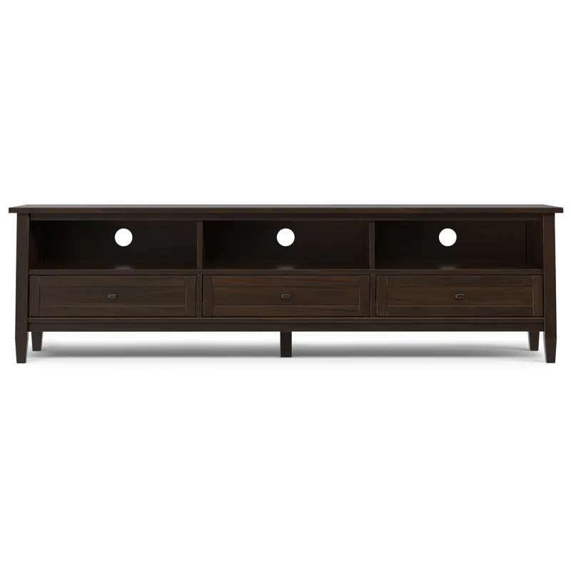 Warm Shaker Warm - Shaker 72\" Low TV Media Stand - Tobacco Brown