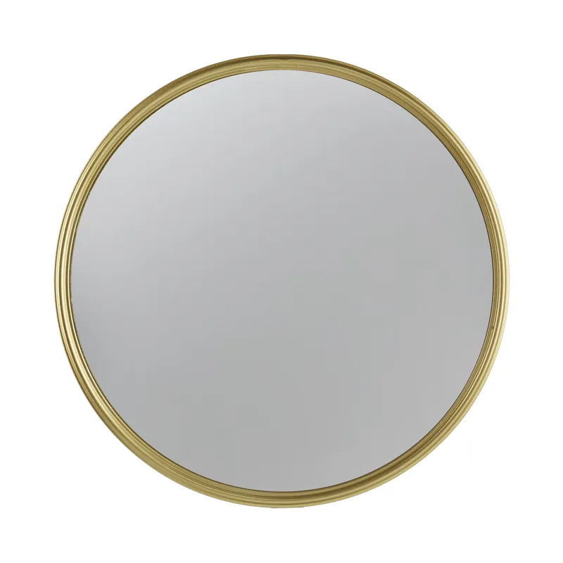 Round Mirror, Circle Mirror With Iron Frame For Living Room Bedroom Vanity Entryway Hallway - Gold