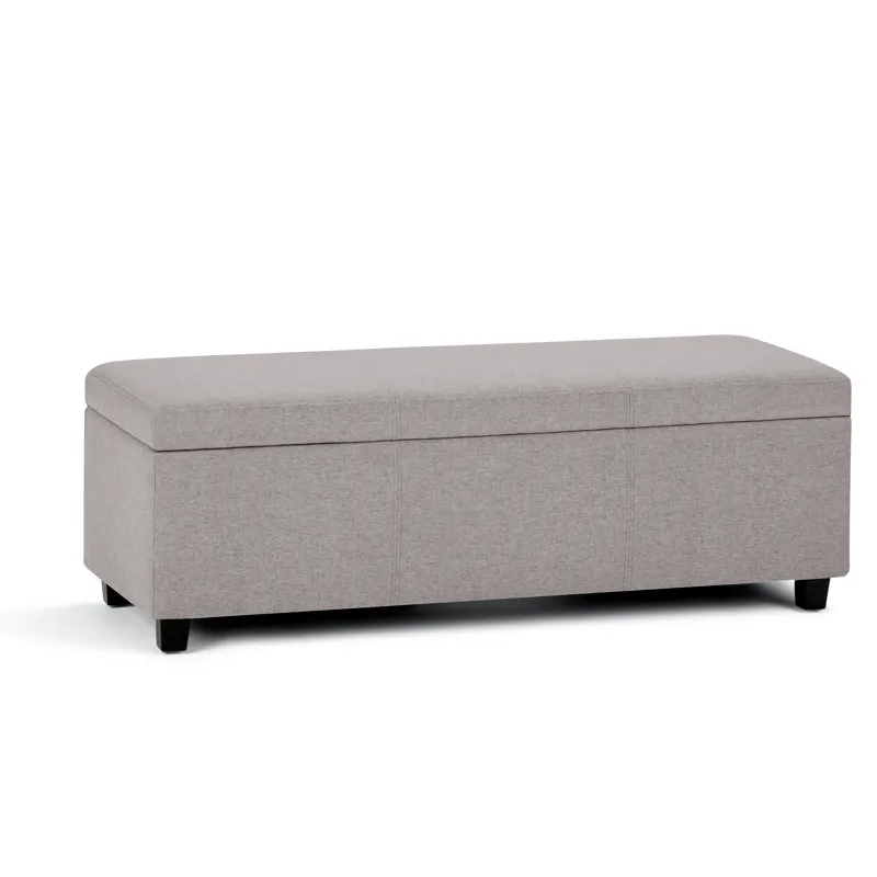Avalon - Storage Ottoman Bench - Cloud Grey