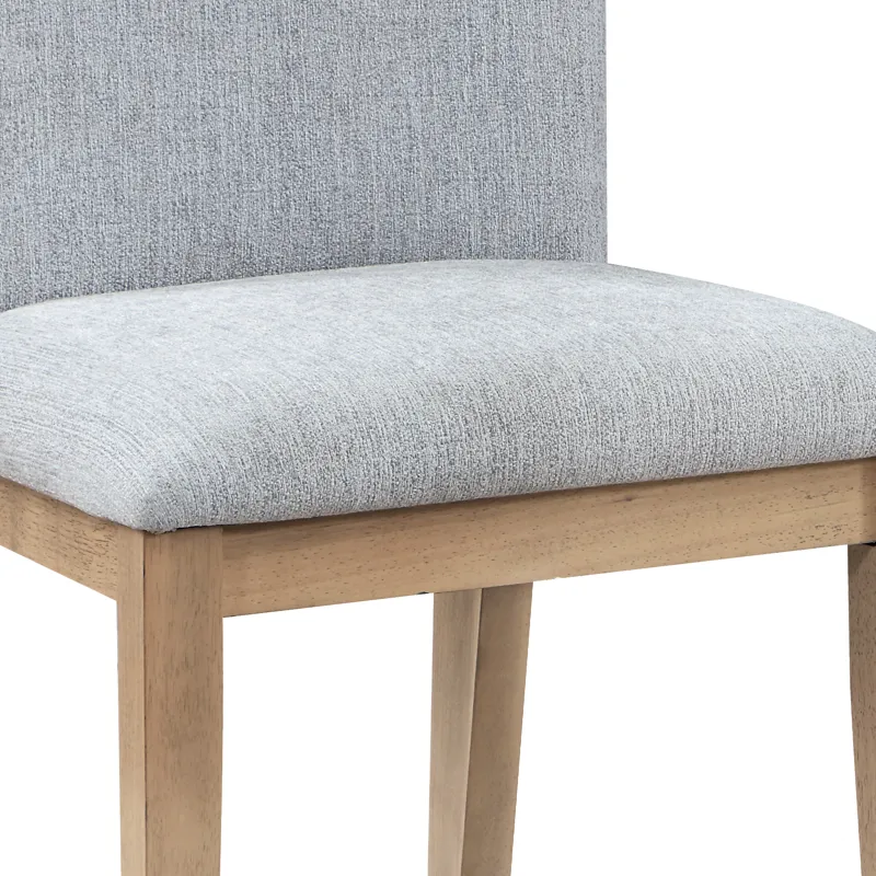 Caspian - 19\" Linen And Oak Finish Dining Chair (Set of 2) - Gray