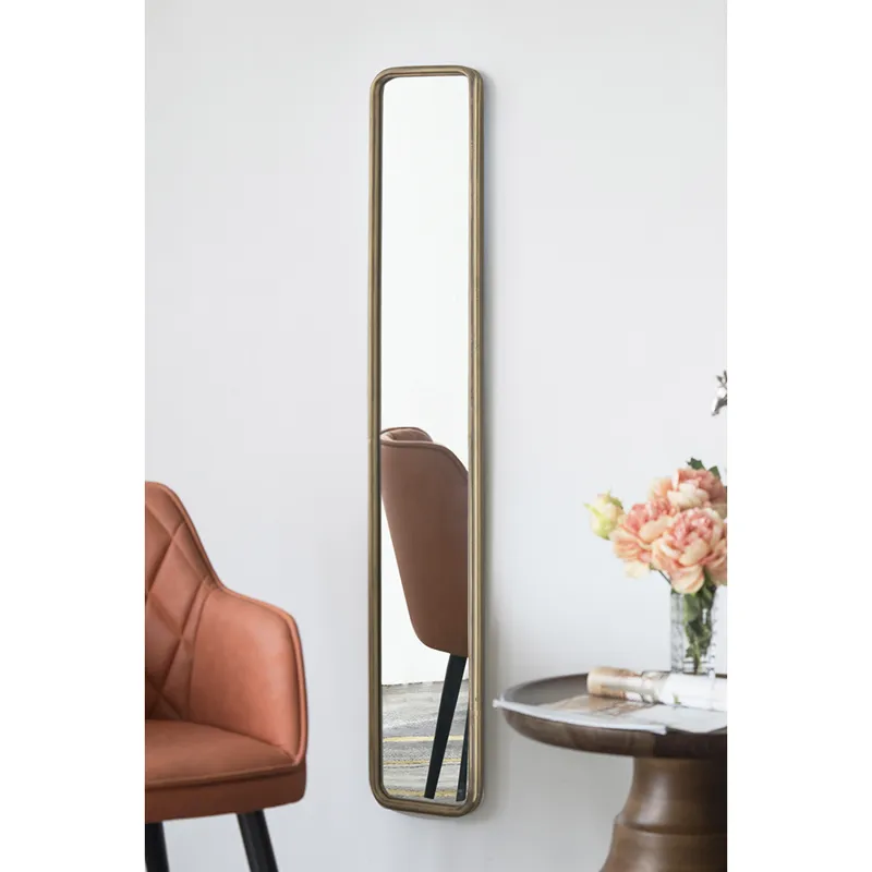 Full Length Mirror With Antique Metal Frame, Long Mirror For Hallway Living Room Bedroom Bathroom - 