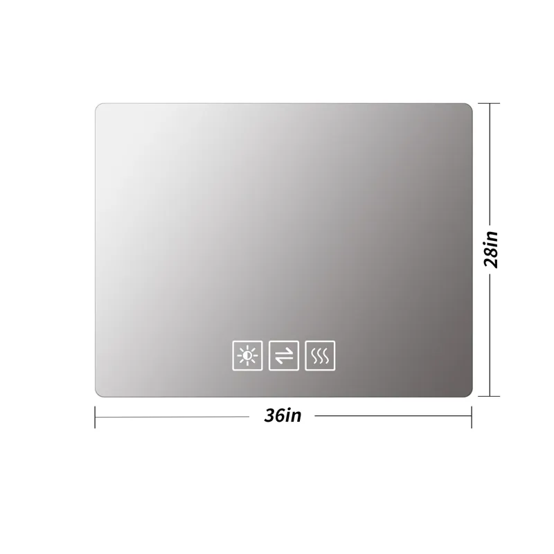 28\" Bathroom Mirror With LED Lights Front And Backlit, Anti-Fog Lighted Vanity Mirrors For Wall Mou