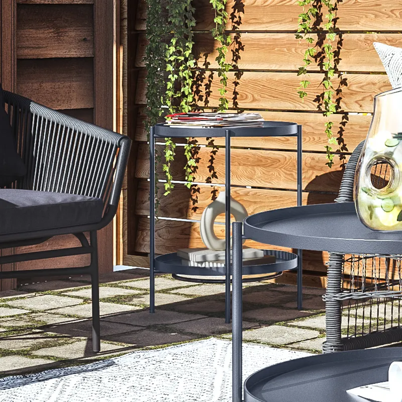 Monet - Metal End Table - Black