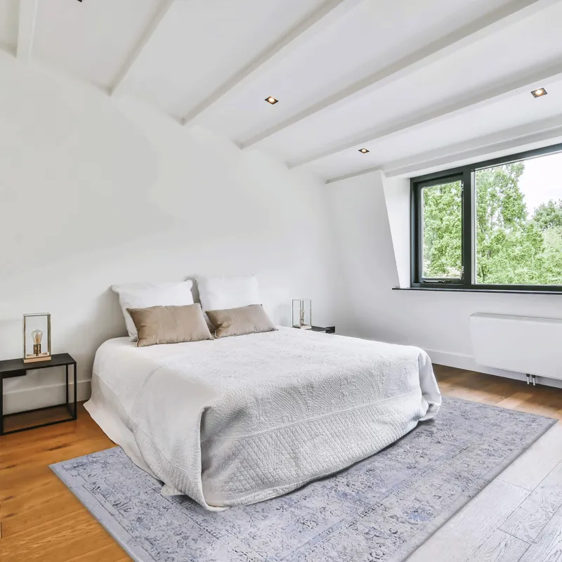 4\' x 6\' Area Rug Washable Rug, Low-Pile, Non-Slip, Non-Shedding, Foldable, Kid & Pet Friendly Area
