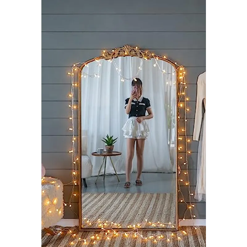 Full Length Mirror, Arched Mirror Hanging Or Leaning Against Wall Large Mirror For Living Room - Gol