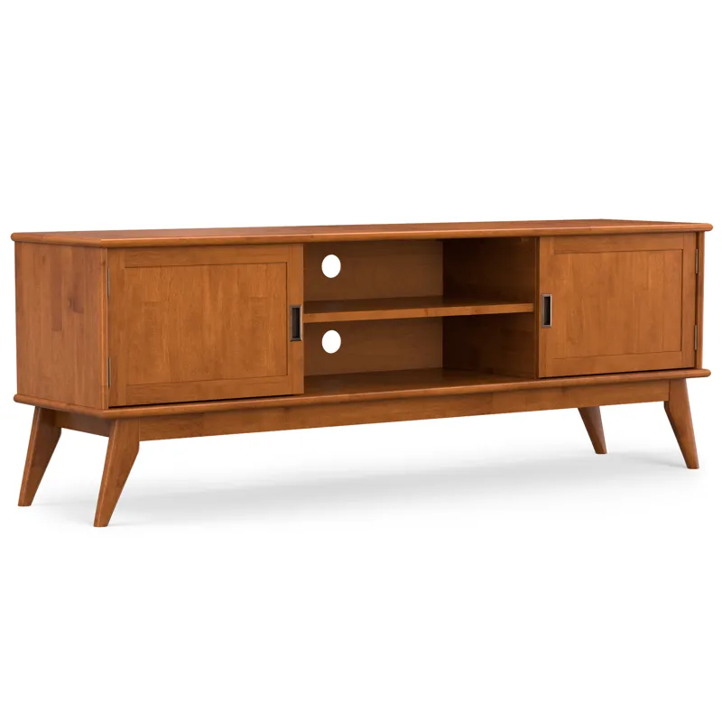 Draper - Mid Century 72\" TV Stand - Teak Brown