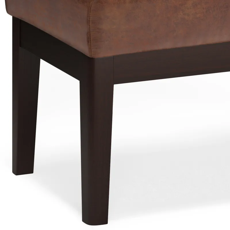 Carlson - Small Ottoman Bench - Distressed Saddle Brown