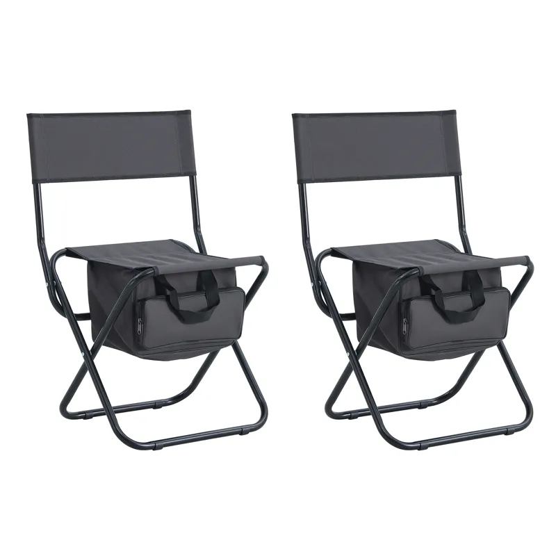 Folding Outdoor Chairs With Storage Bag, Portable Chair For Indoor, Outdoor Camping, Picnics And Fis