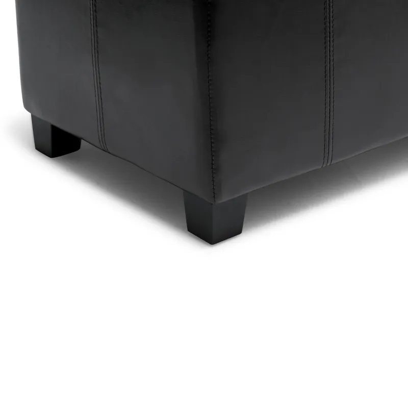 Dover - Storage Ottoman Bench - Midnight Black