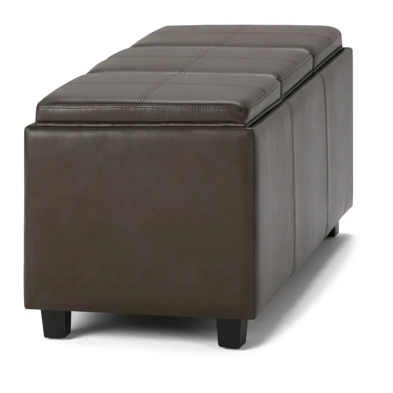 Avalon - Storage Ottoman - Chocolate Brown
