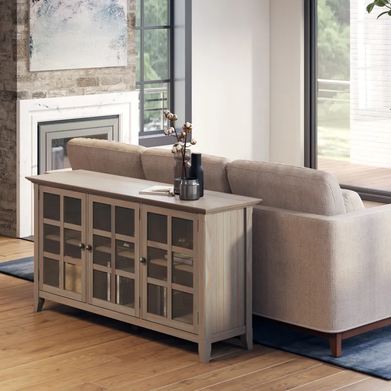 Acadian - Wide Storage Cabinet - Distressed Grey