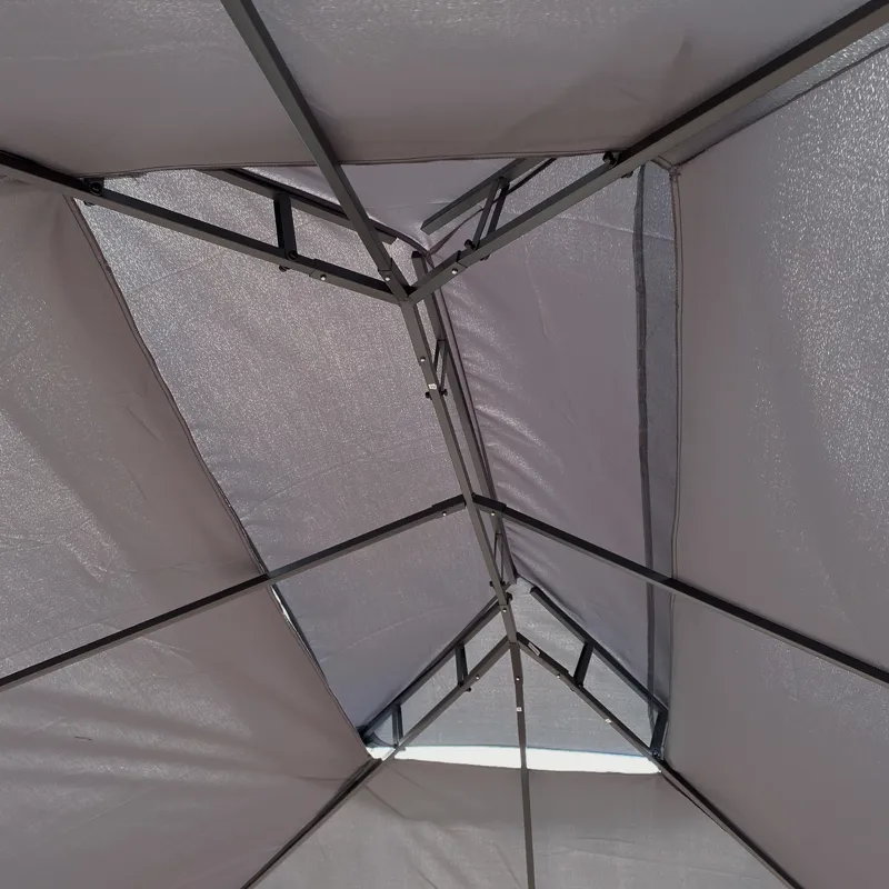 Outdoor Patio Gazebo Canopy Tent With Ventilated Double Roof And Mosquito Net (Detachable Mesh Scree