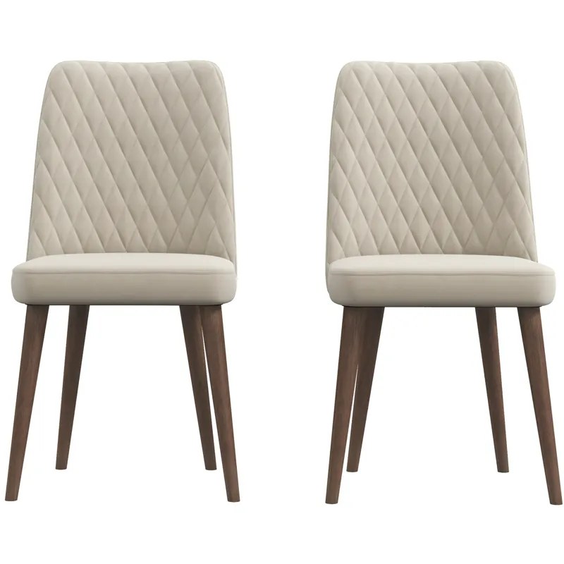 Katie - Mid-Century Modern Velvet Dining Chair (Set of 2) - Multi
