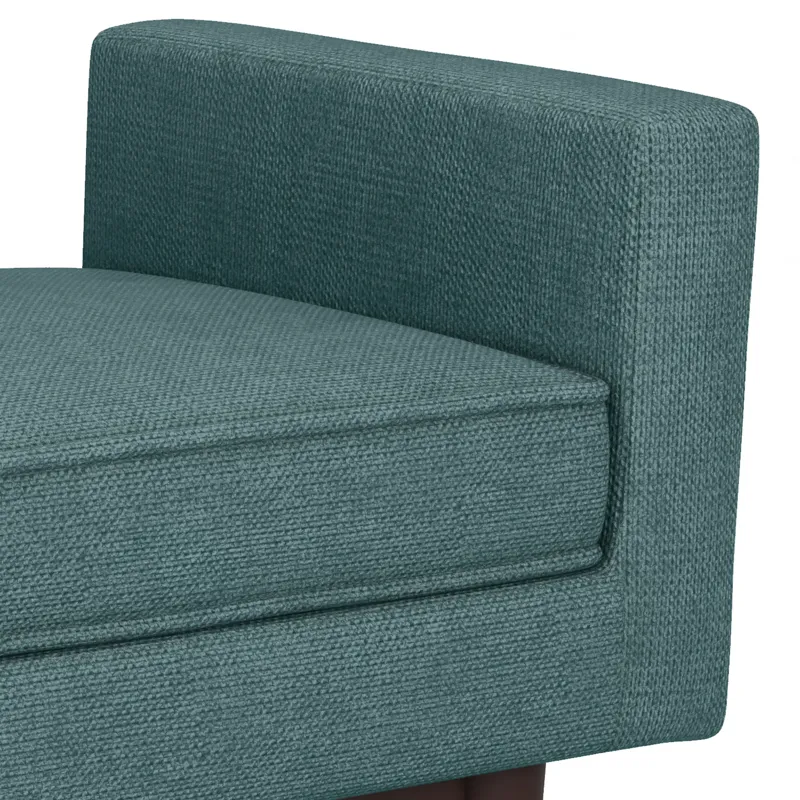 Scott - Small Ottoman Bench - Smoky Teal