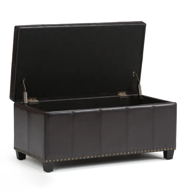 Amelia - Storage Ottoman Bench - Tanners Brown