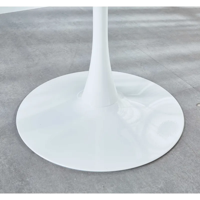 5 Piece Dining Set (MDF Table And 4 Fabric Chairs) - White