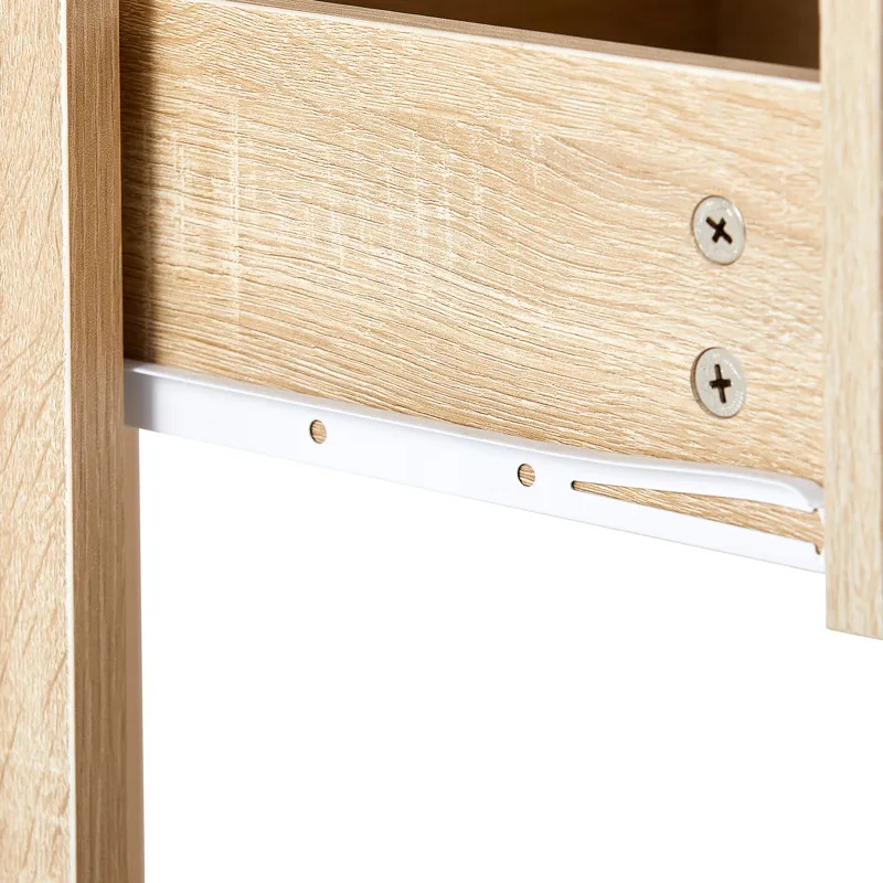 15.75\" Rattan End Table With Drawer, Modern Nightstand, Side Table For Living Room, Bedroom - Natur