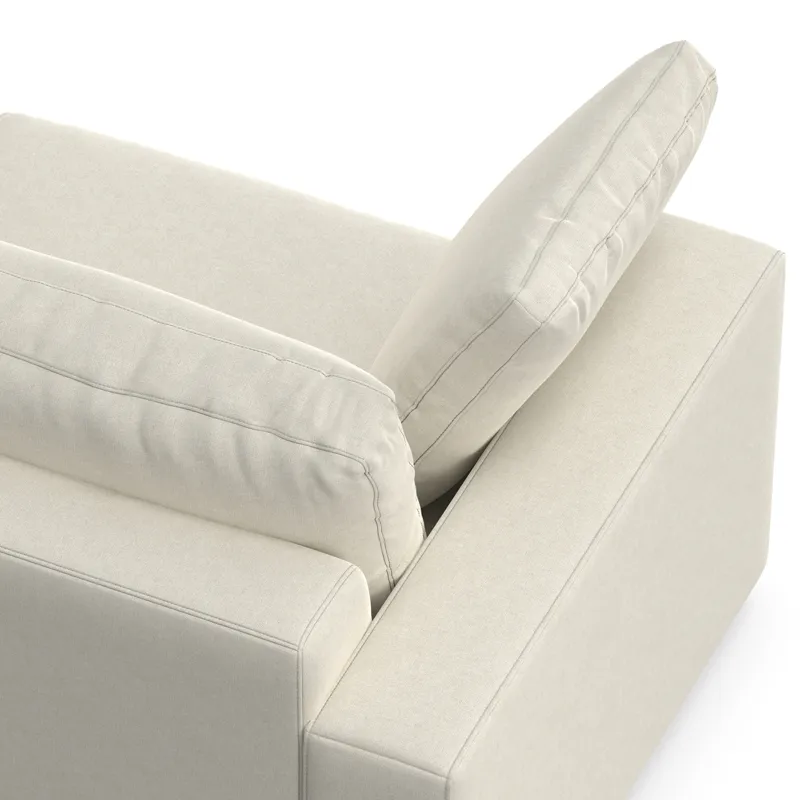 Charlie - 96\" Deep Seater Sofa - Cream