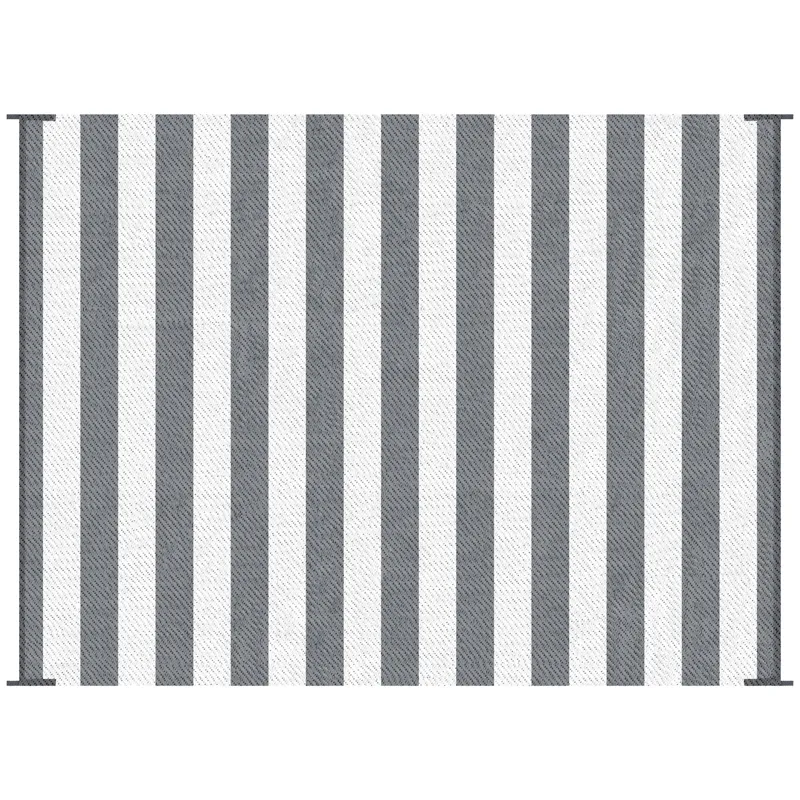 Outsunny - Reversible Outdoor Rug, 9\' x 12\' Waterproof Plastic Straw Floor Mat, Portable Rv Campin