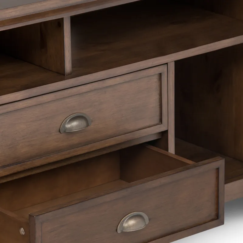 Redmond - 72\" TV Media Stand - Rustic Natural Aged Brown