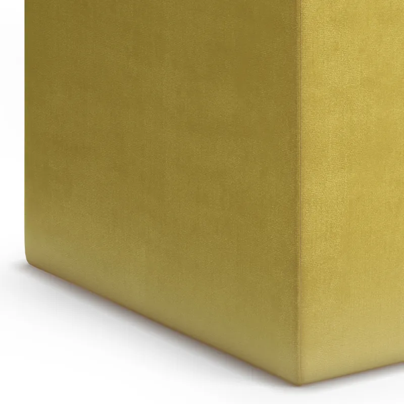 Rockwood - Cube Storage Ottoman with Tray - Dijon Yellow