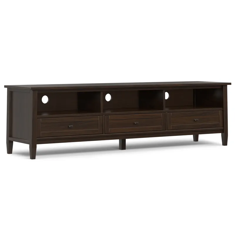 Warm Shaker Warm - Shaker 72\" Low TV Media Stand - Tobacco Brown