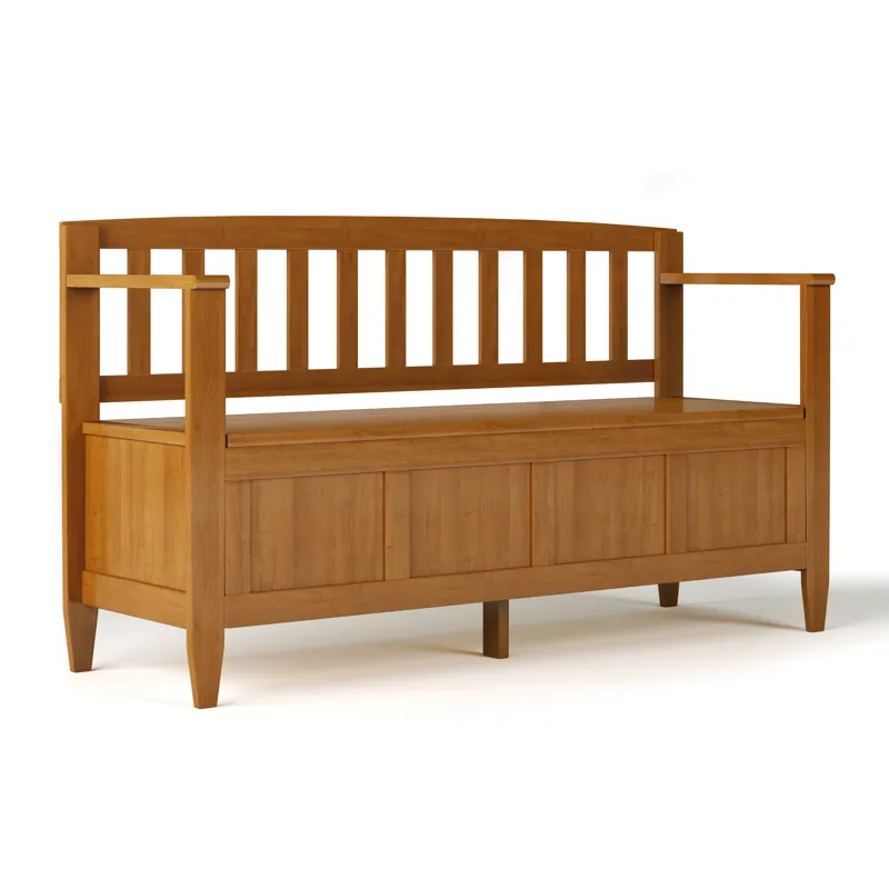 Brooklyn - Entryway Storage Bench - Light Golden Brown