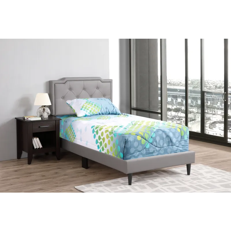 Deb - G1112-Tb-Up Twin Bed - Light Gray