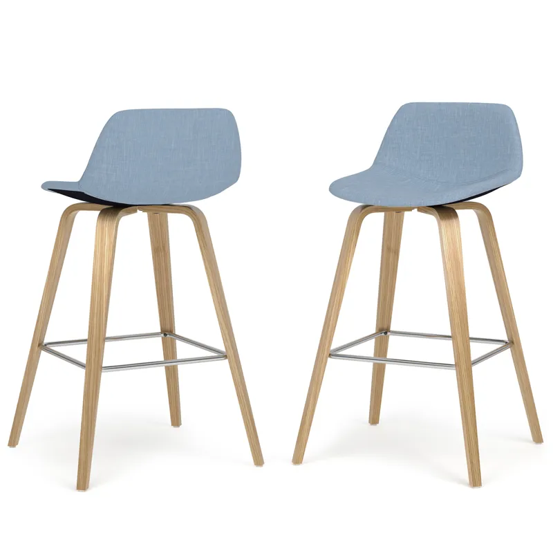 Randolph - Bentwood Counter Height Stool (Set of 2) - Denim Blue