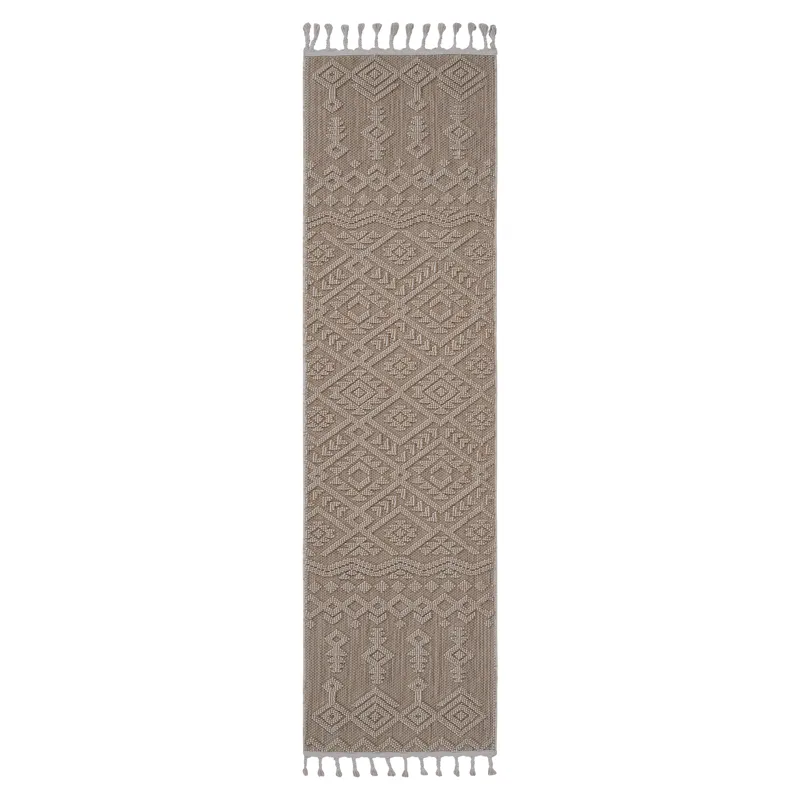 Guros - 2\' x 8\' Traditional Indoor / Outdoor Area Rug - Natural