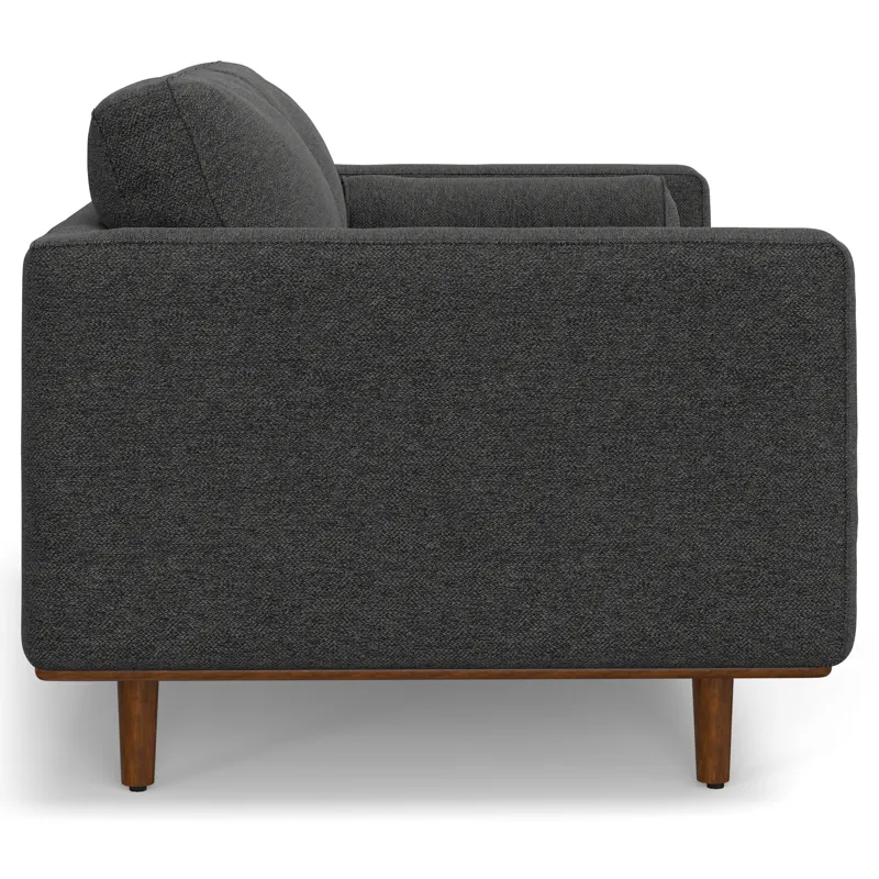 Morrison - 72\" Sofa and Ottoman Set - Charcoal Gray