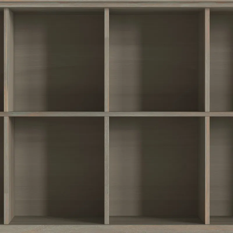 Amherst - 8 Cube Storage Sofa Table - Distressed Grey