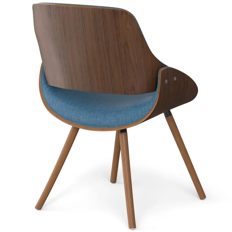 Malden - Bentwood Dining Chair with Wood Back - Blue