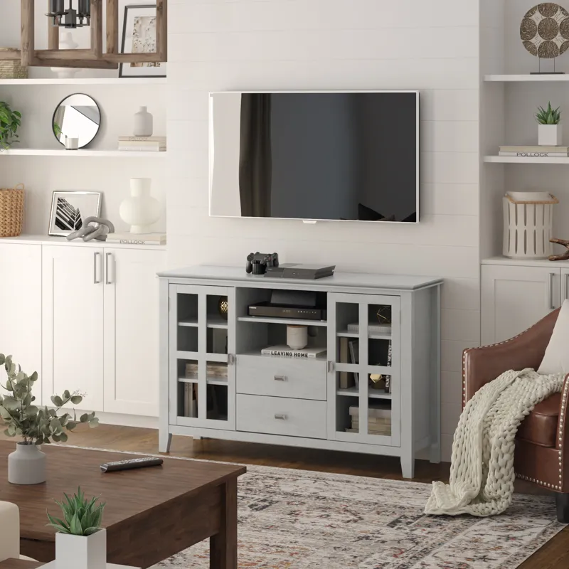 Artisan - Tall TV Media Stand - Fog Grey