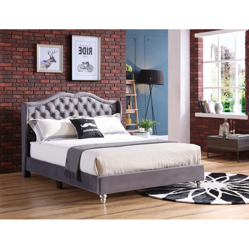 Joy - G1931-FB-UP Full Upholstered Bed - Gray